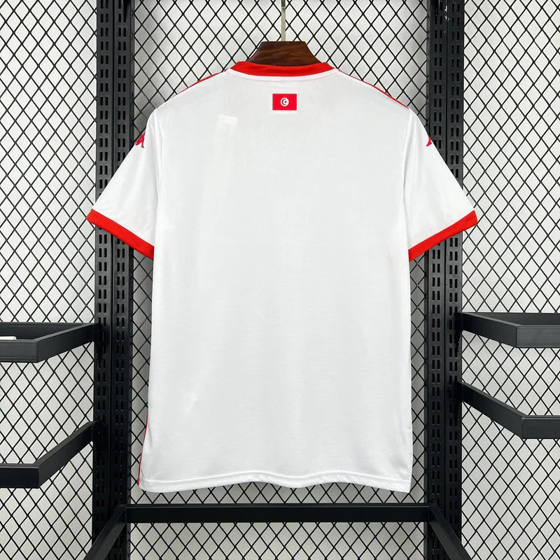 Maillot Tunisie Extérieur 2026 — Blanc & Rouge